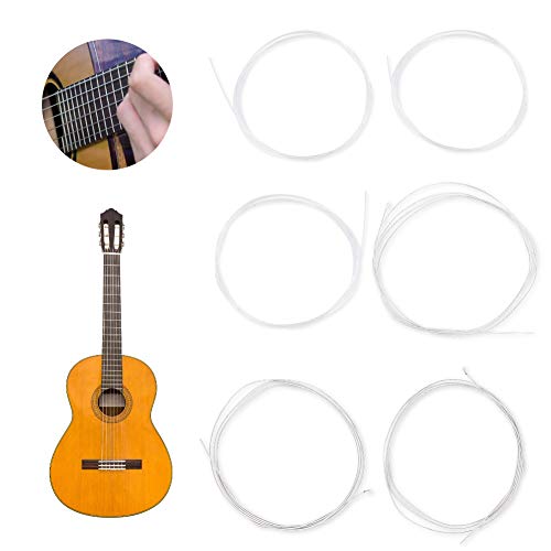 Greensen Smooth Nylon Gitarre String Set Clear Timbre High, Low, Mittelgroße Klänge Gut Definierte Teile für Klassische Gitarren Liebhaber Musikinstrumente Accessoire (C104 transparente Nylonschnur) Greensen Smooth Nylon Gitarre String Set Clear Timbre High, Low, Mittelgroße Klänge Gut Definierte Teile für Klassische Gitarren Liebhaber Musikinstrumente Accessoire (C104 transparente Nylonschnur) von Greensen