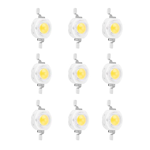Greensen Weiße Licht -LED -Chips 1W Hochleistungslicht Emitting Dioden SMD Perlen für DIY Beleuchtung, Aluminiumbasis für Outdoor Projekte (Warmweiß 3000K) von Greensen