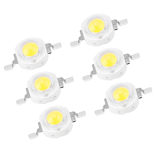 Greensen Weiße Licht -LED -Chips 1W Hochleistungslicht Emitting Dioden SMD Perlen für DIY Beleuchtung, Aluminiumbasis für Outdoor Projekte (Zhengbai 6000k) von Greensen