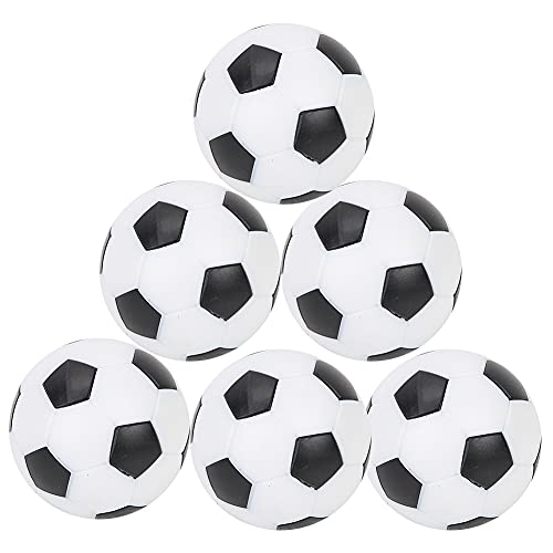 Tischfußball Kickern Ersatz 32mm 1,26 Im Mini Fußball Schwarz-Weiß Offizielle Tischplatte Fußball Bälle Spiel (6PCS) von Greensen