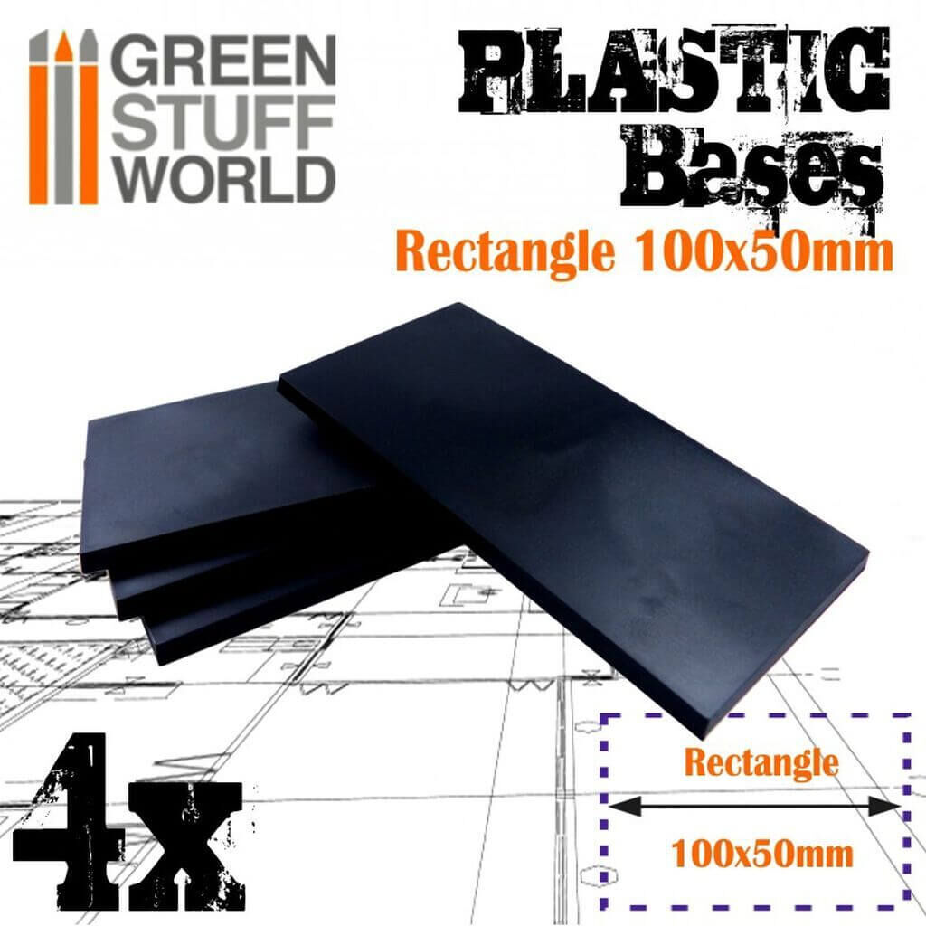 '100x50mm rechteckige Kunststoffbasen' von Greenstuff World