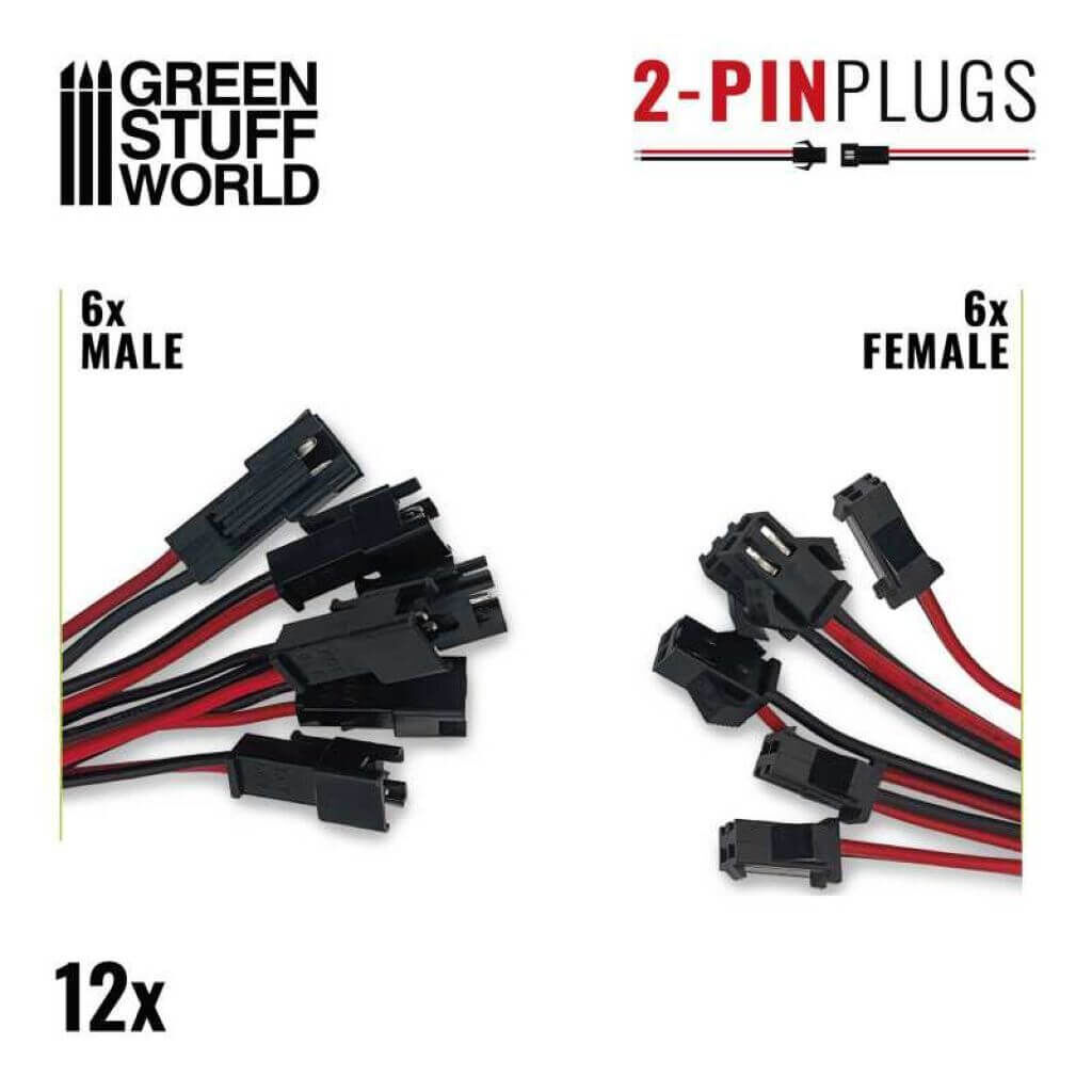 2-Pin Stecker und Buchsen 2-Pin Stecker und Buchsen von Greenstuff World