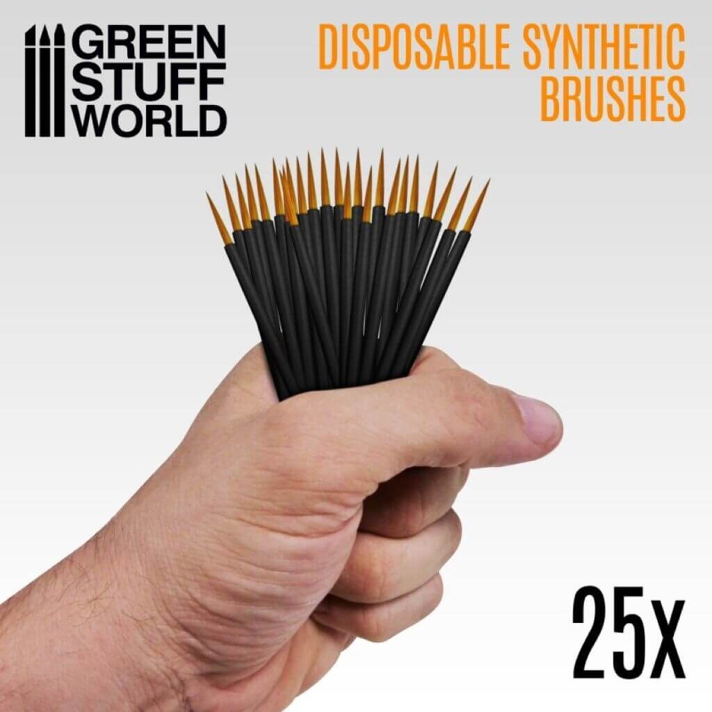 25x Synthetische Einwegpinsel