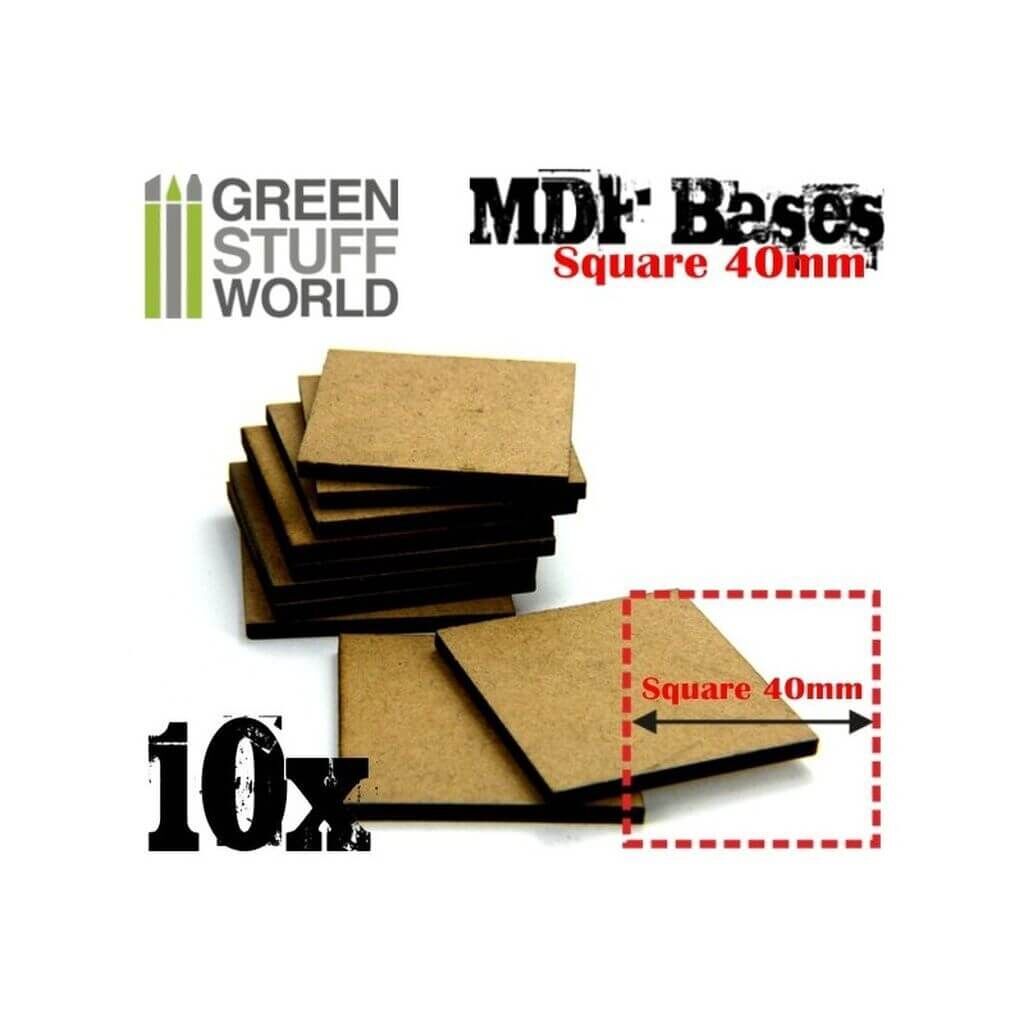 40 mm quadratische MDF Basen 40 mm quadratische MDF Basen von Greenstuff World