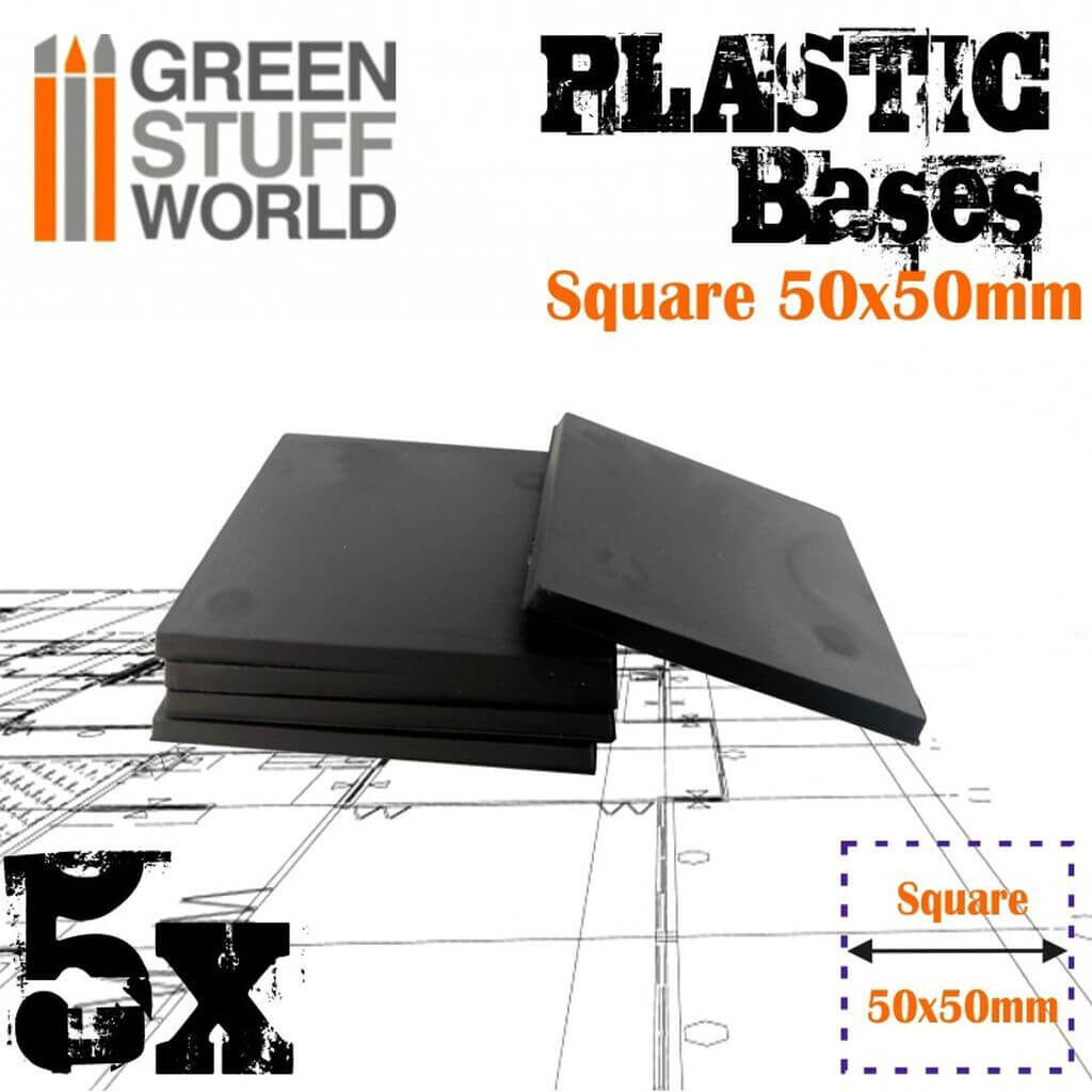 '50x50 mm quadratische Kunststoffbasen' von Greenstuff World