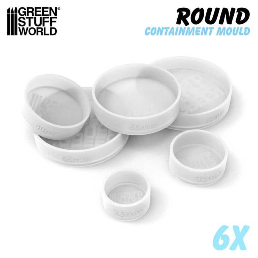 6x Auffangformen für Sockel - Runde 6x Auffangformen für Sockel - Runde von Greenstuff World