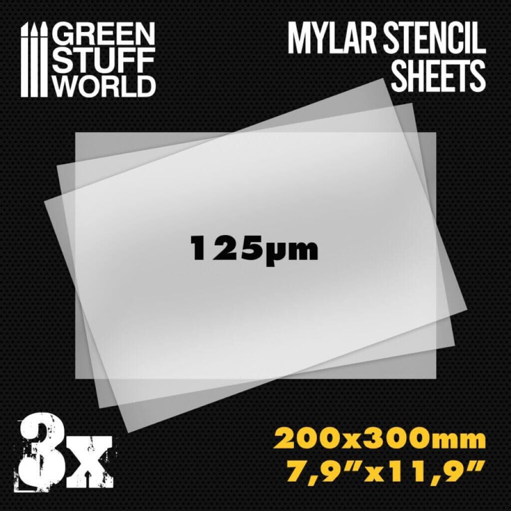 'A4 Mylar-Schablonenblätter x3' von Greenstuff World