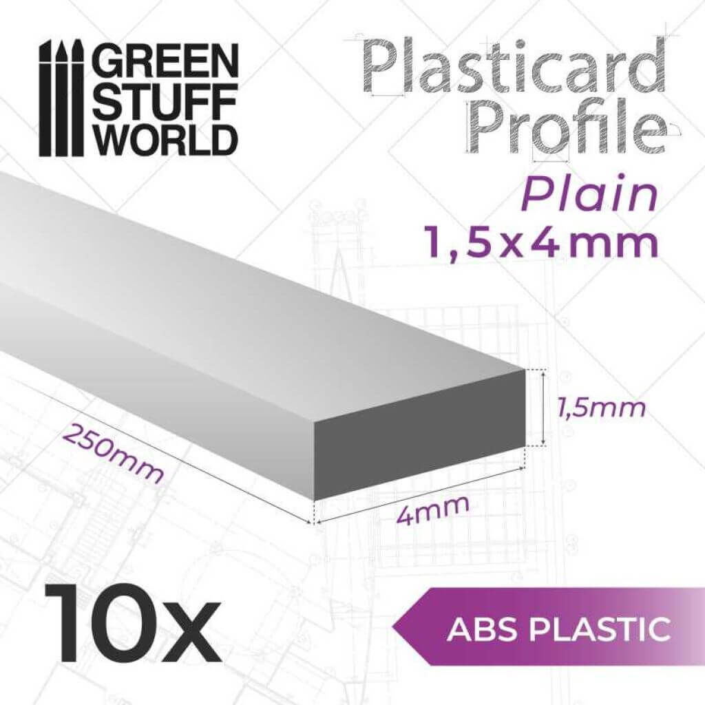 'ABS Plasticard - Profile PLAIN 4mm' von Greenstuff World