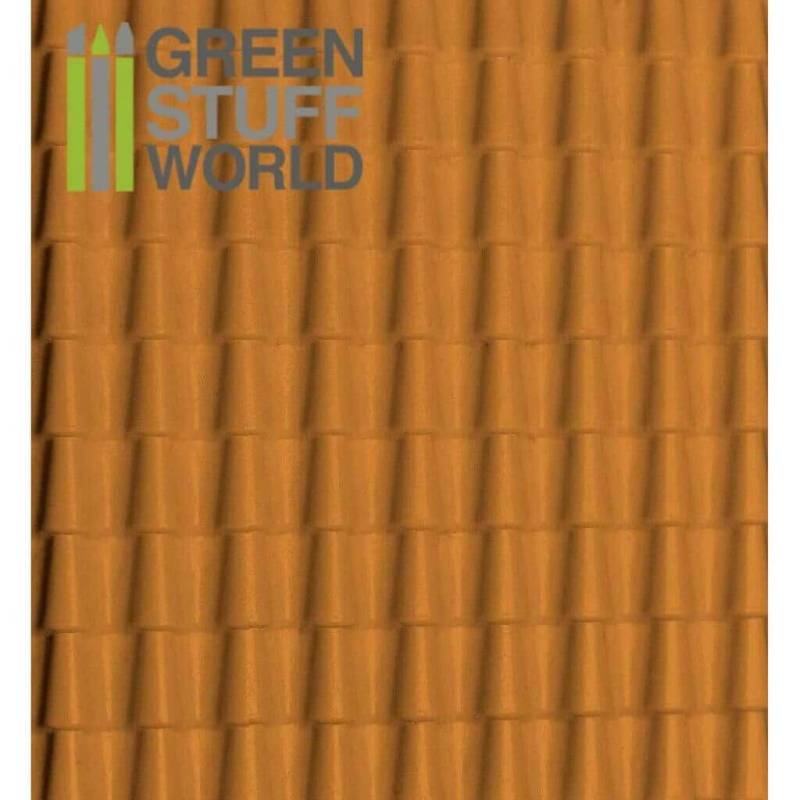 'ABS Plasticard - ROOF TILES Textured Sheet - A4' von Greenstuff World
