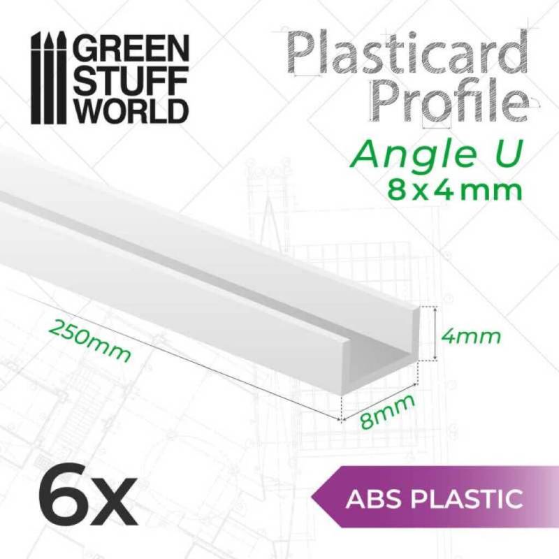 'ABS Plasticard U-profile - 8x4mm' von Greenstuff World