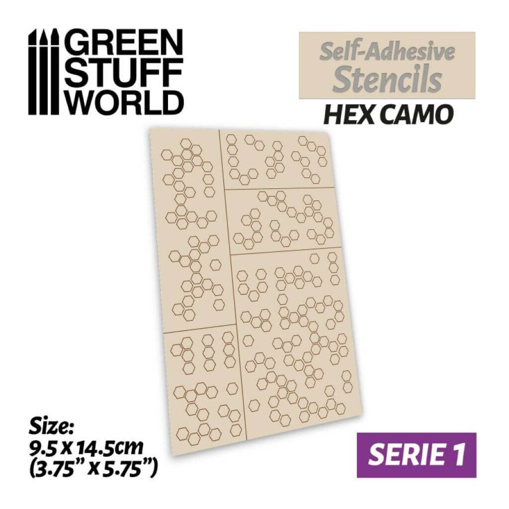 'Airbrush Schablone - Sechseckige Camouflage' von Greenstuff World