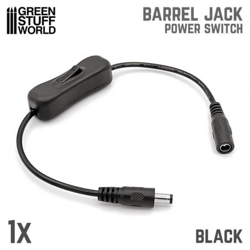 'Barrel Jack Power Switch - Black' von Greenstuff World