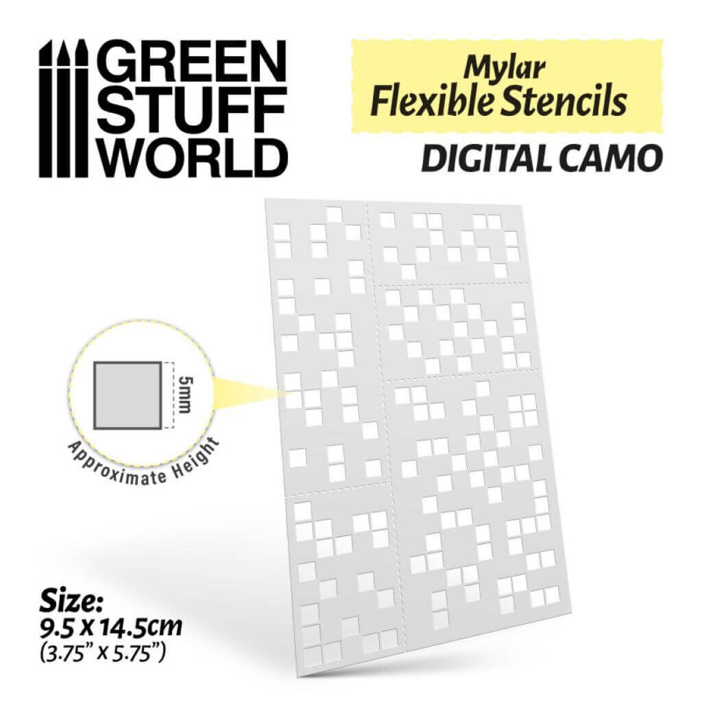 'Flexible Schablone - Digital Camo' von Greenstuff World