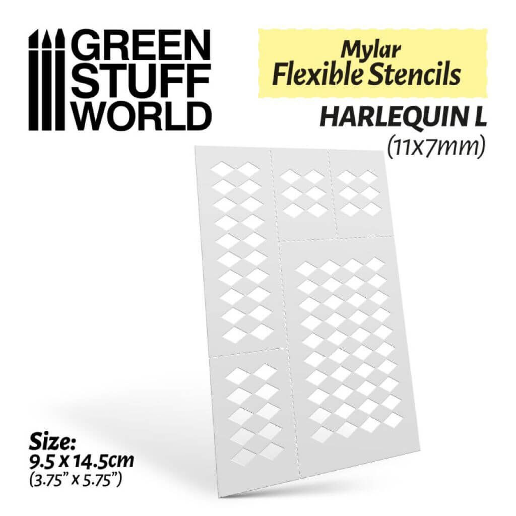 'Flexible Schablone - Harlekin L - 11x7mm' von Greenstuff World
