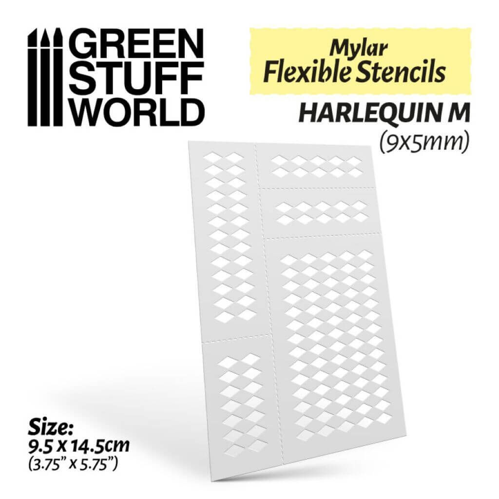 Flexible Schablone - Harlekin M - 9x5mm von Greenstuff World