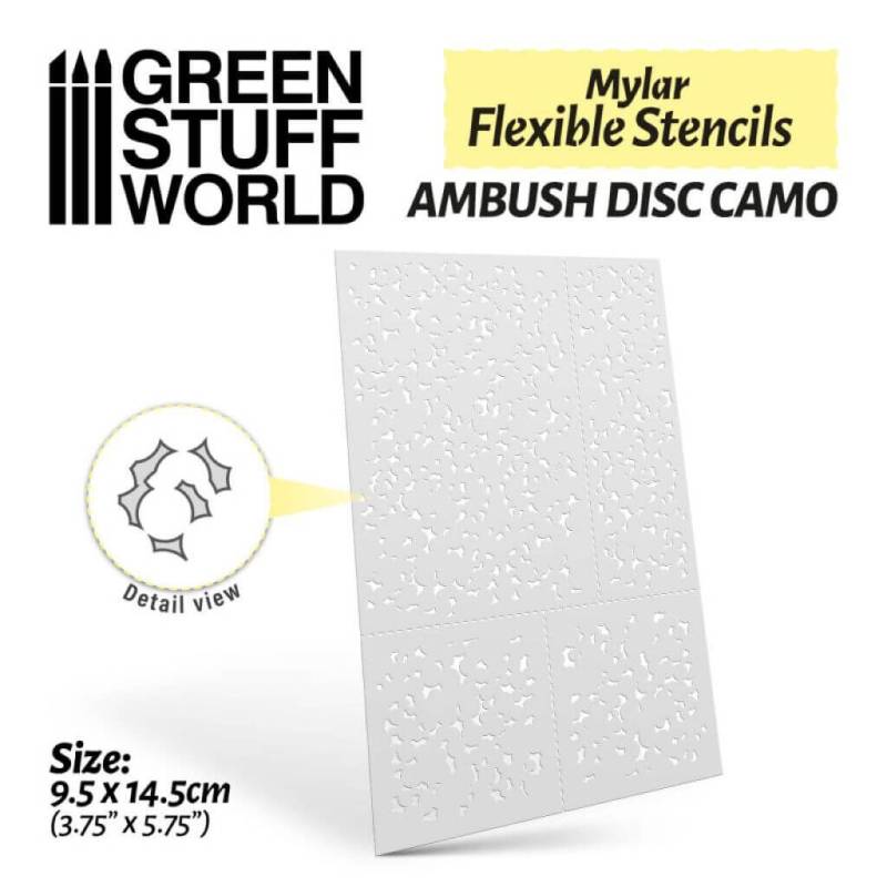 'Flexible Schablone - Hinterhalt Disc Camo' von Greenstuff World