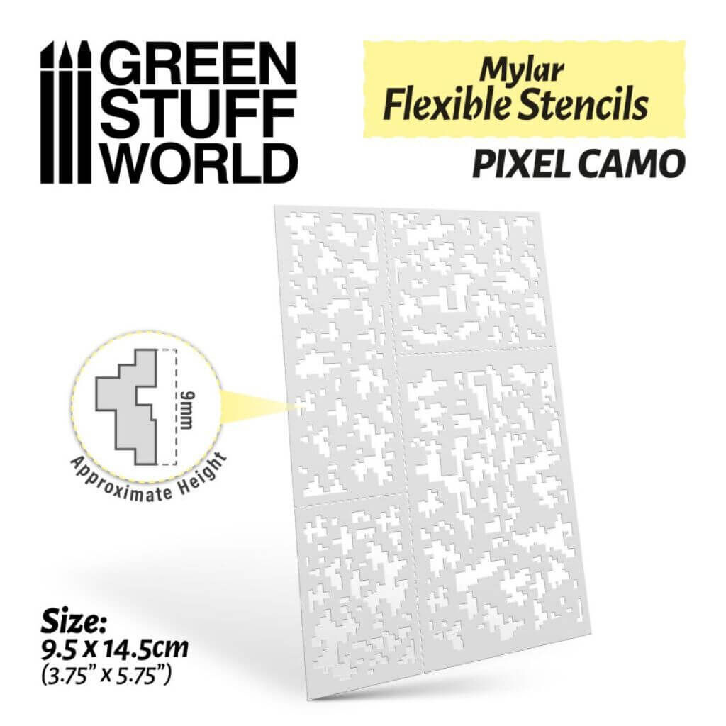 'Flexible Schablone - Pixel Camo' von Greenstuff World