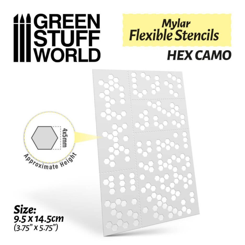 'Flexible Schablone - Sechseckige Camouflage' von Greenstuff World