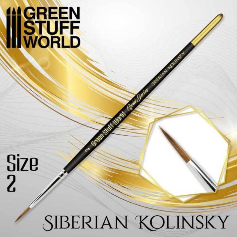 GOLD SERIES Siberian Kolinsky Pinsel - Größe 2