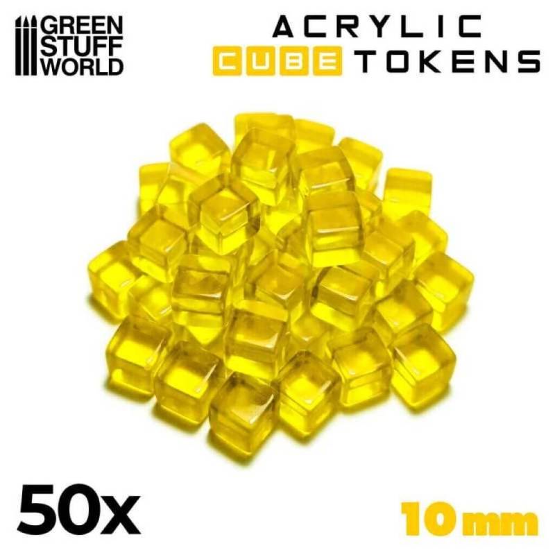 Gaming Tokens - Gelbe Würfel - 10mm