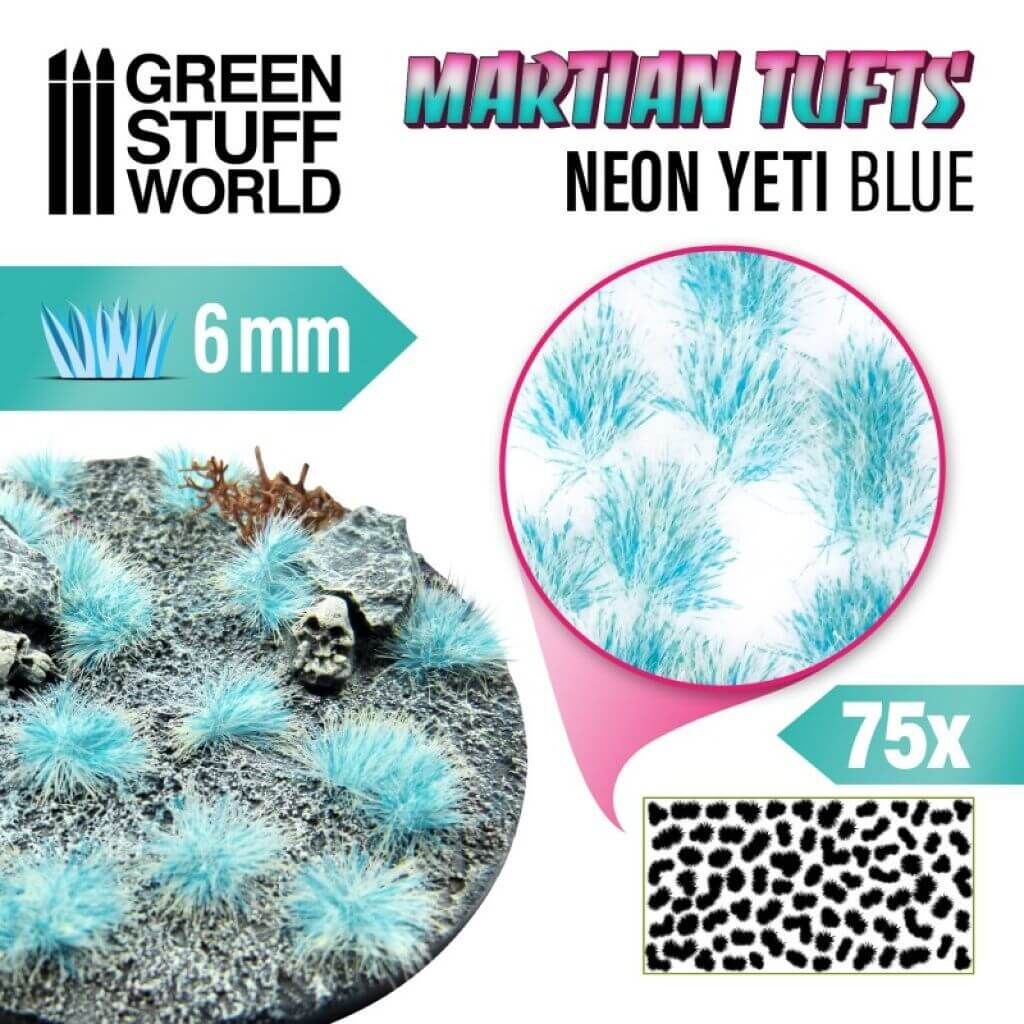 Gras Tuft Neon Yeti Blue von Greenstuff World