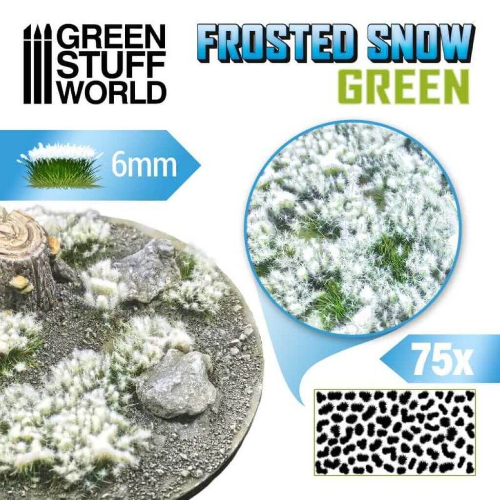 Grasbüschel - 6mm - Schnee / Grün von Greenstuff World