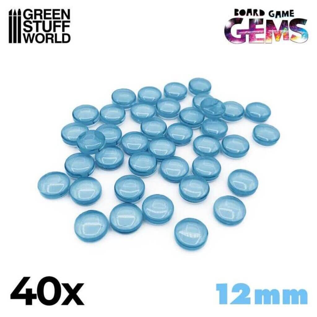 Hellblaue 12mm Acryl-Gems von Greenstuff World