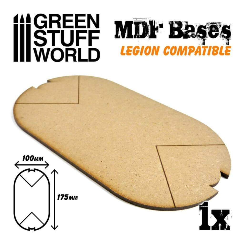 'MDF Bases - Oval Pill 100x175 mm (Legion)' von Greenstuff World