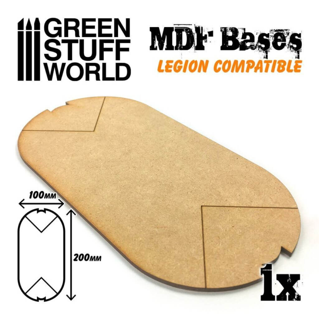 'MDF Bases - Oval Pill 100x200 mm (Legion)' von Greenstuff World
