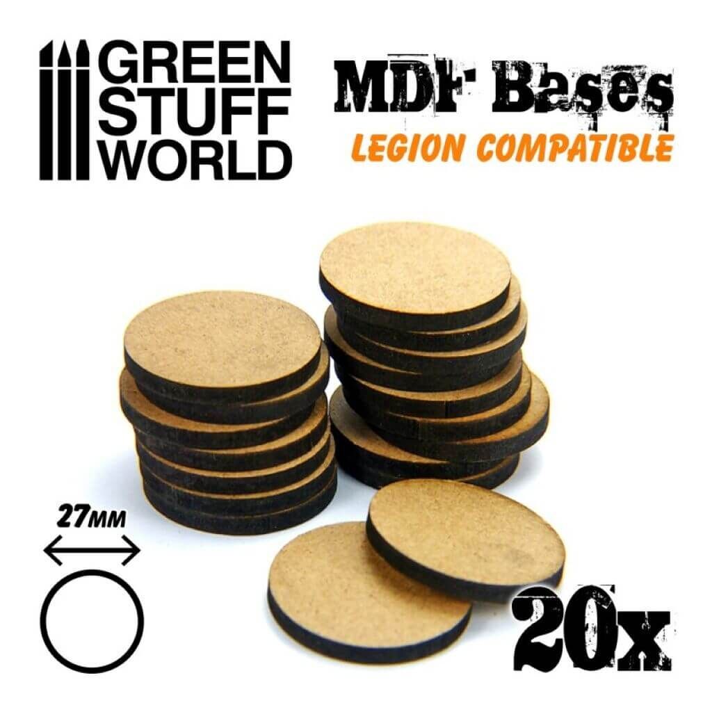 'MDF Bases - Round 27 mm (Legion)' von Greenstuff World