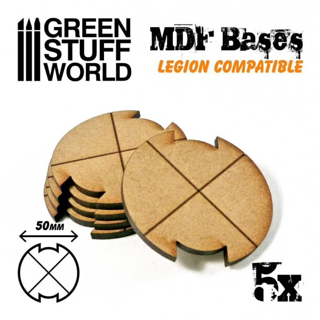 'MDF Bases - Round 50 mm (Legion)' von Greenstuff World