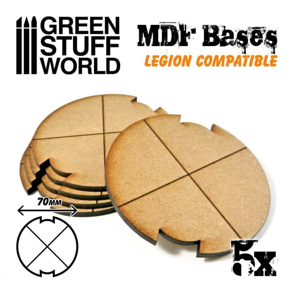 'MDF Bases - Round 70 mm (Legion)' von Greenstuff World