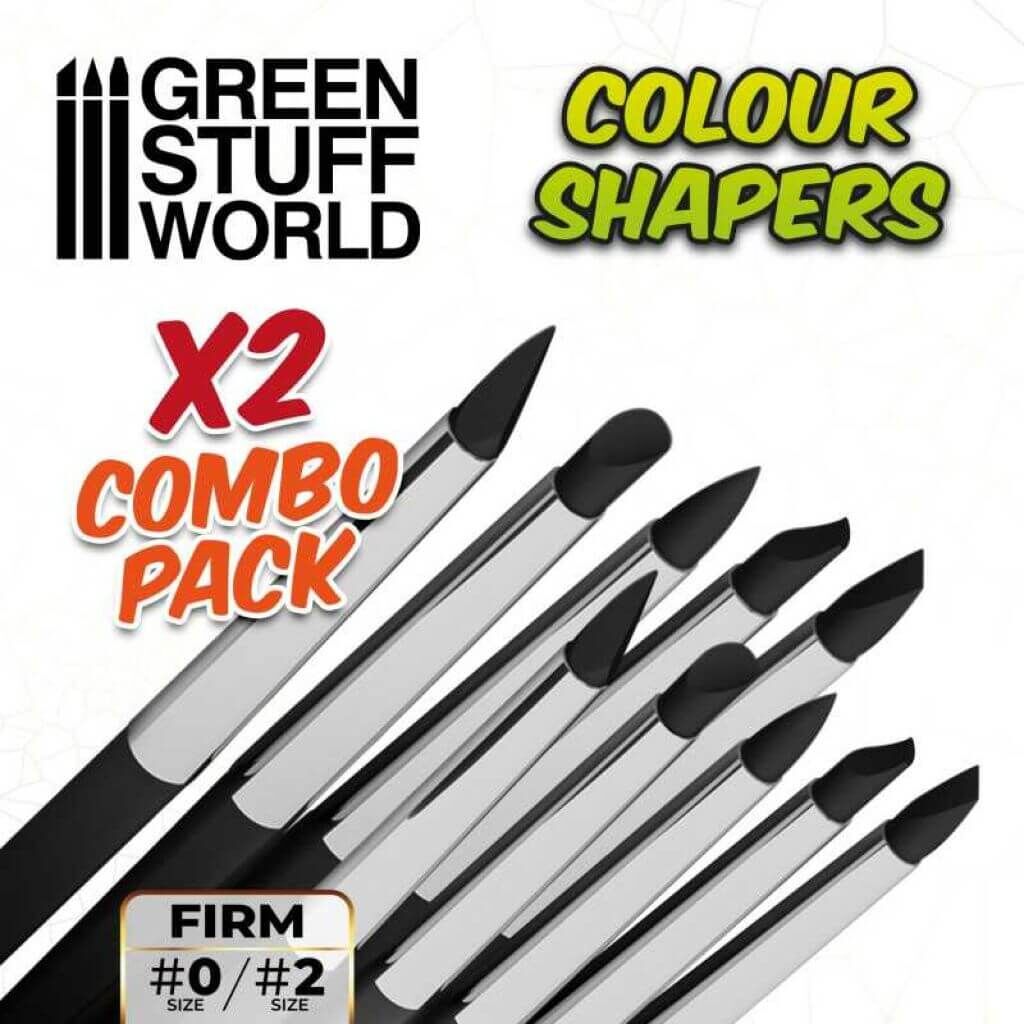 'Colour Shapers Brushes COMBO 0 and 2 - BLACK FIRM' von Greenstuff World