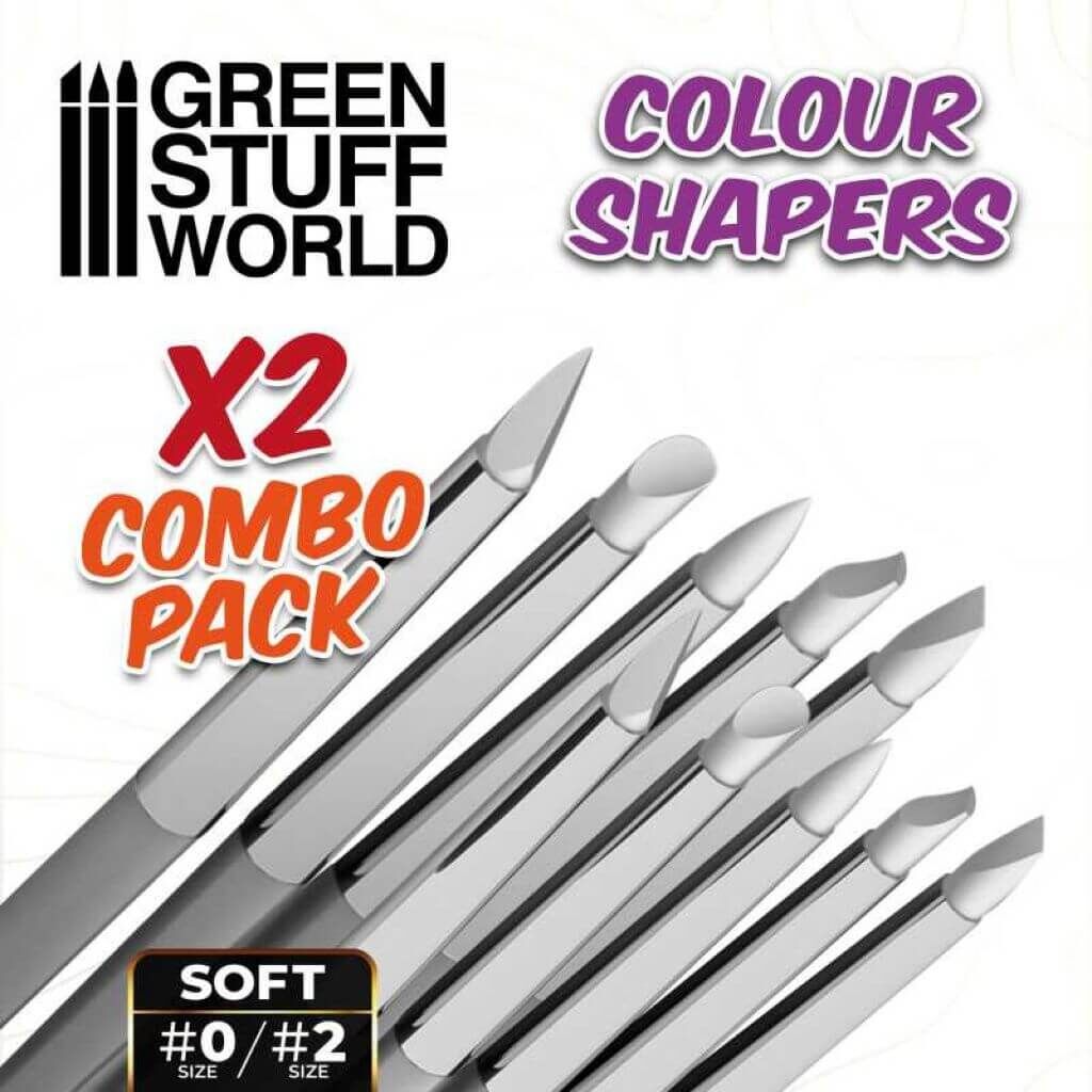 'Colour Shapers Brushes COMBO 0 and 2 - WHITE SOFT' von Greenstuff World