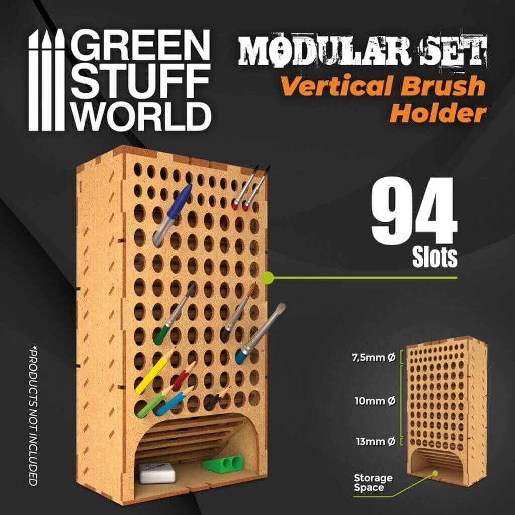 'Modulares Pinselregal - Vertikal' von Greenstuff World