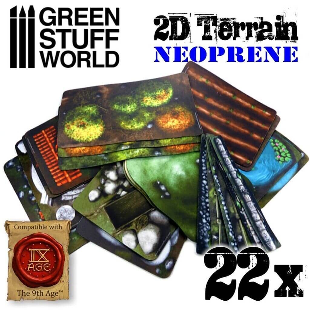 'Neopren Gelände Set 2D - 22 Stücke' von Greenstuff World