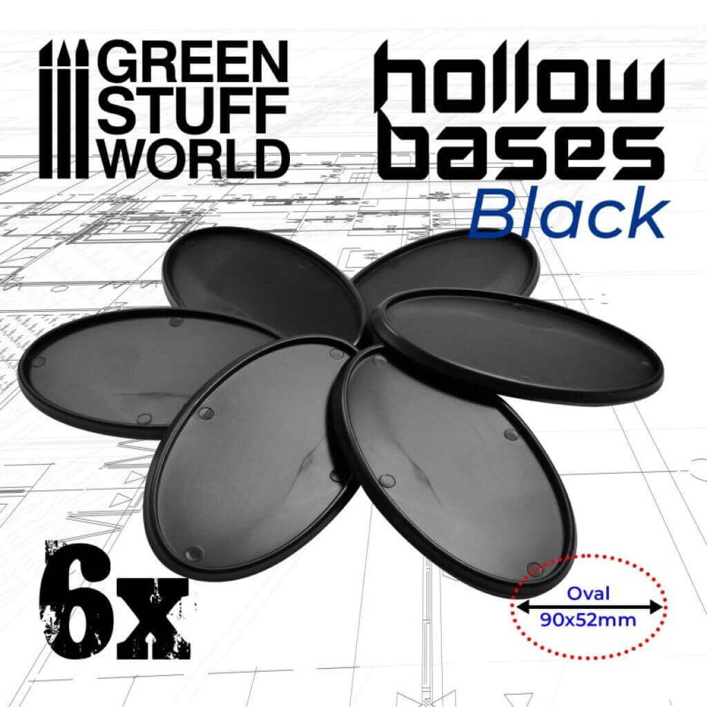Oval 90x52mm Basen mit hohem Rand Oval 90x52mm Basen mit hohem Rand von Greenstuff World