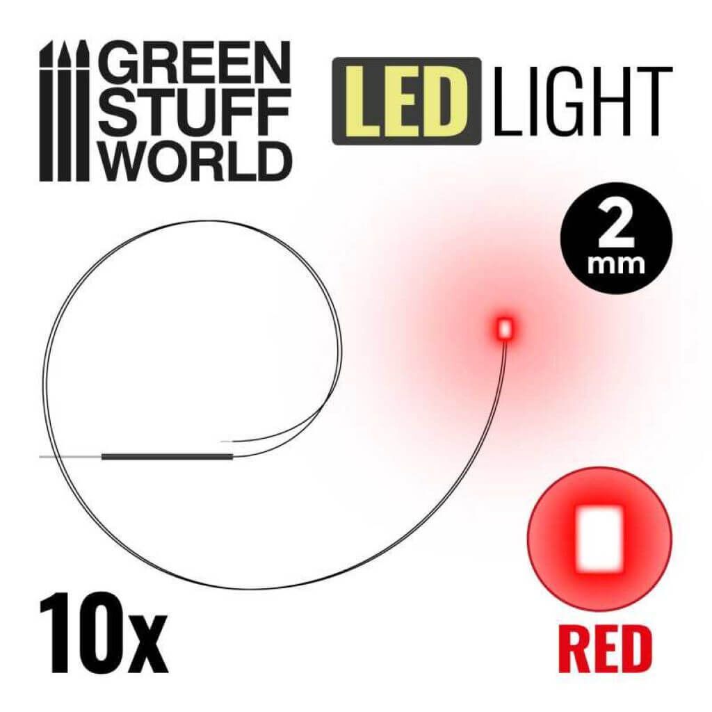 Rote LED-Leuchten - 2mm Rote LED-Leuchten - 2mm von Greenstuff World