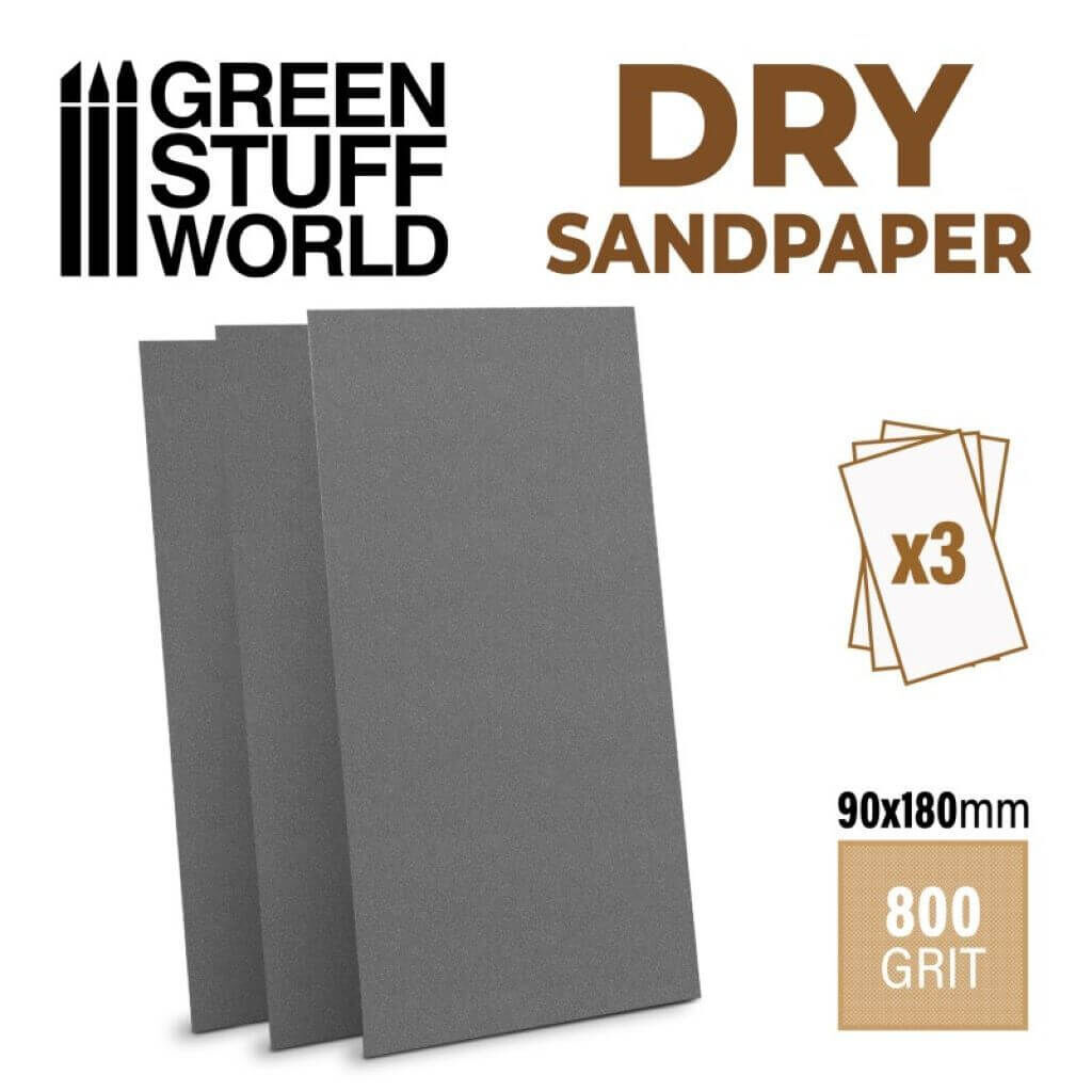 Schleifpapier 180x90mm - DRY 800 Körnung von Greenstuff World