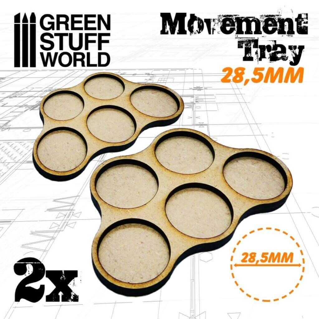 Skirmish Movement Trays - 28,5mm Skirmish Movement Trays - 28,5mm von Greenstuff World