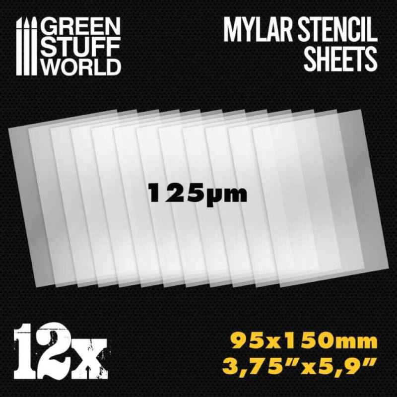 'Small Mylar Stencil Sheets x12' von Greenstuff World