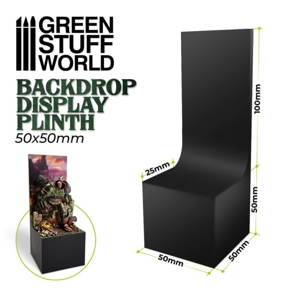 'Sockel mit Hintergrund 5x5x5cm schwarz' von Greenstuff World