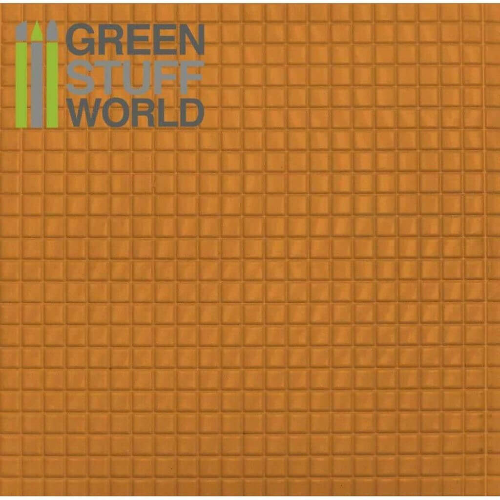 Texturierte MITTELERE QUADRATEN Plastikcarplatten von Greenstuff World