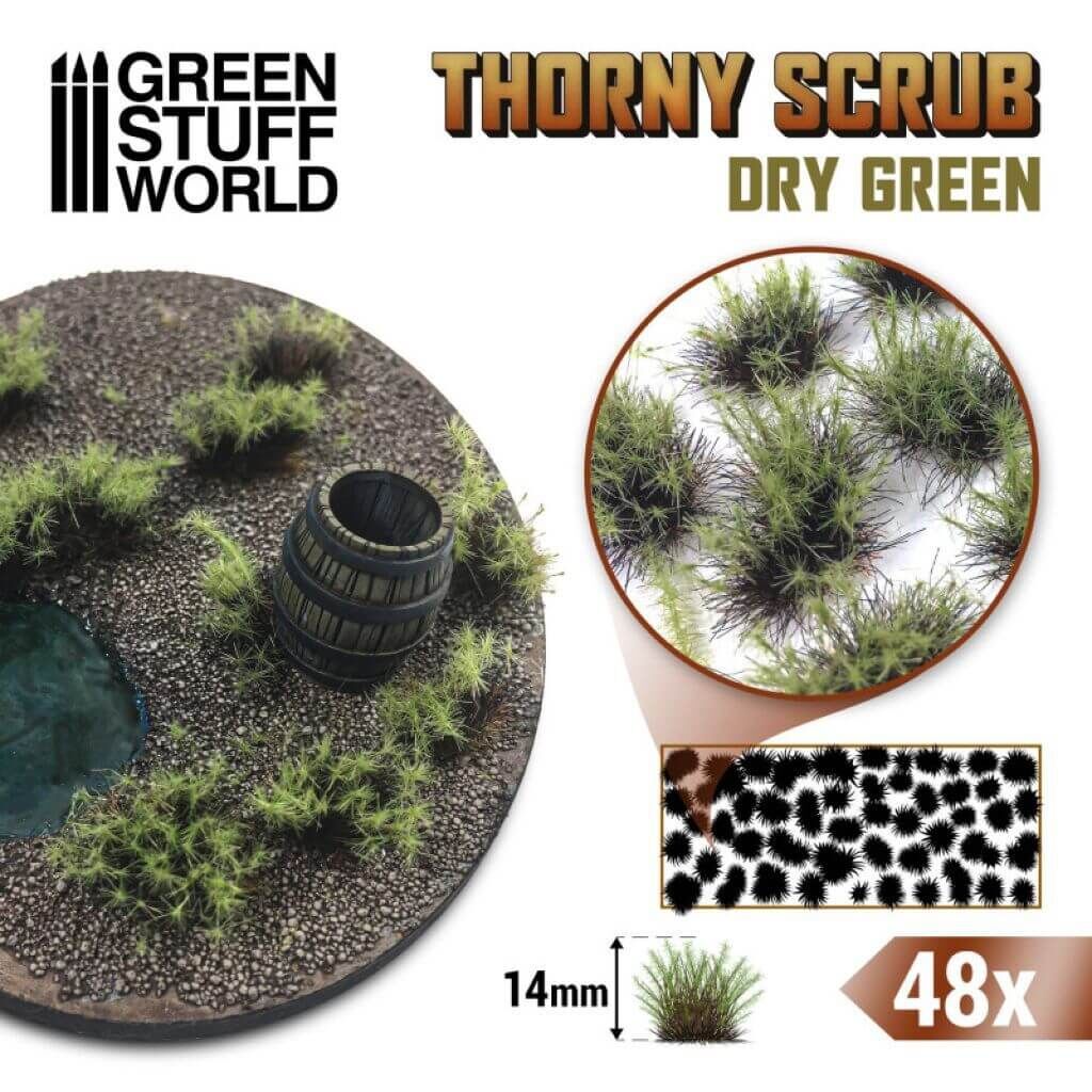 'Thorny Scrub 14mm - Dry Green' von Greenstuff World
