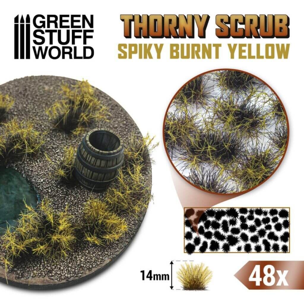 'Thorny Scrub 14mm - Spiky Burnt Yellow' von Greenstuff World