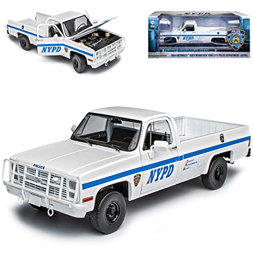 Chevrolet CUCV M1008 NYPD New York Police Department 1984 Pick-Up 1/18 Greenlight Modell Auto mit individiuellem Wunschkennzeichen von Grenlight