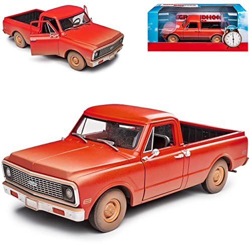 Grenlight Chevrolet Chevy C-Serie C-10 Pick-up Orange Groundhog Day Murmeltier Tag 3. Generation 1973-1991 1/24 Greenlight Modell Auto mit individiuellem Wunschkennzeichen von Grenlight