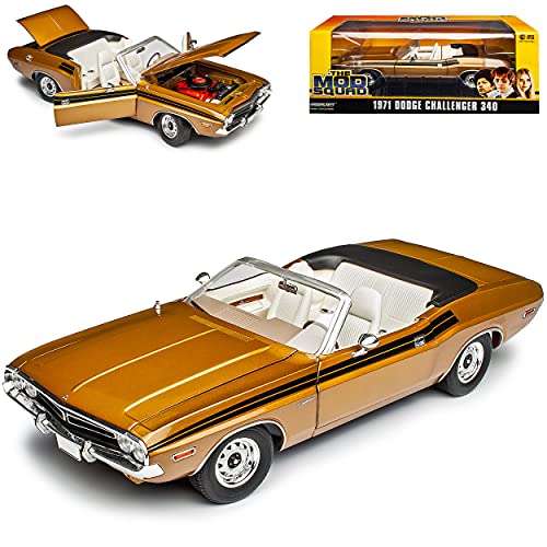 Dodge Challenger R/T Cabrio The MOD Squad 340 Cops auf Zeit Gold Braun 1. Generation 1969-1974 1/18 Greenlight Modell Auto von Grenlight