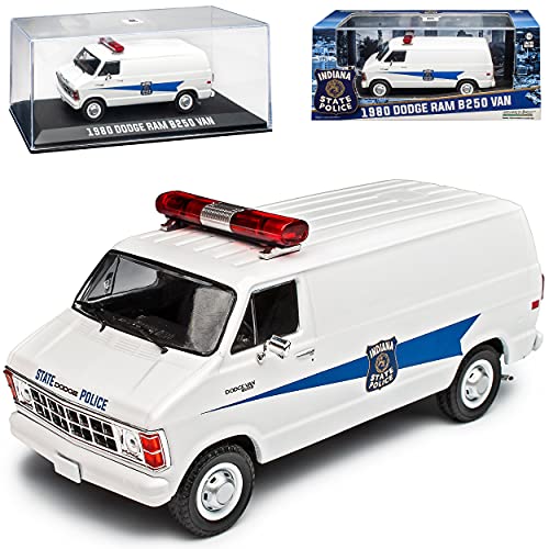 Dodge Ram B250 Transporter Weiss Indiana State Police Polizei 2. Generation 1979-1993 1/43 Greenlight Modell Auto Dodge Ram B250 Transporter Weiss Indiana State Police Polizei 2. Generation 1979-1993 1/43 Greenlight Modell Auto von Grenlight
