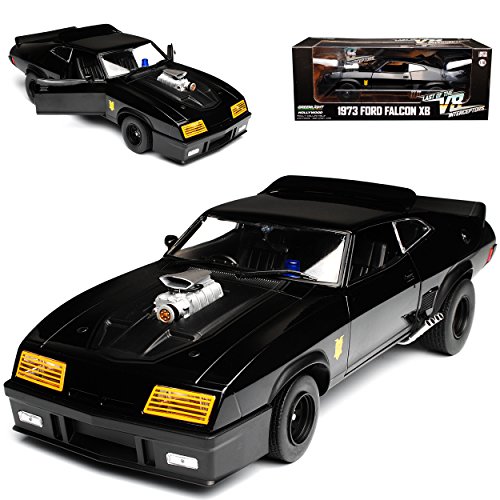 Ford XB Falcon Tuned Version Mad Max II 2 Black Interceptor Schwarz 1973 1/18 Greenlight Modell Auto von Grenlight